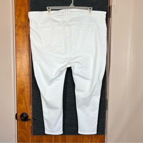 Madewell White Curvy High-Rise Skinny Crop Button-Front Jeans Women's 37P - Picture 14 of 15